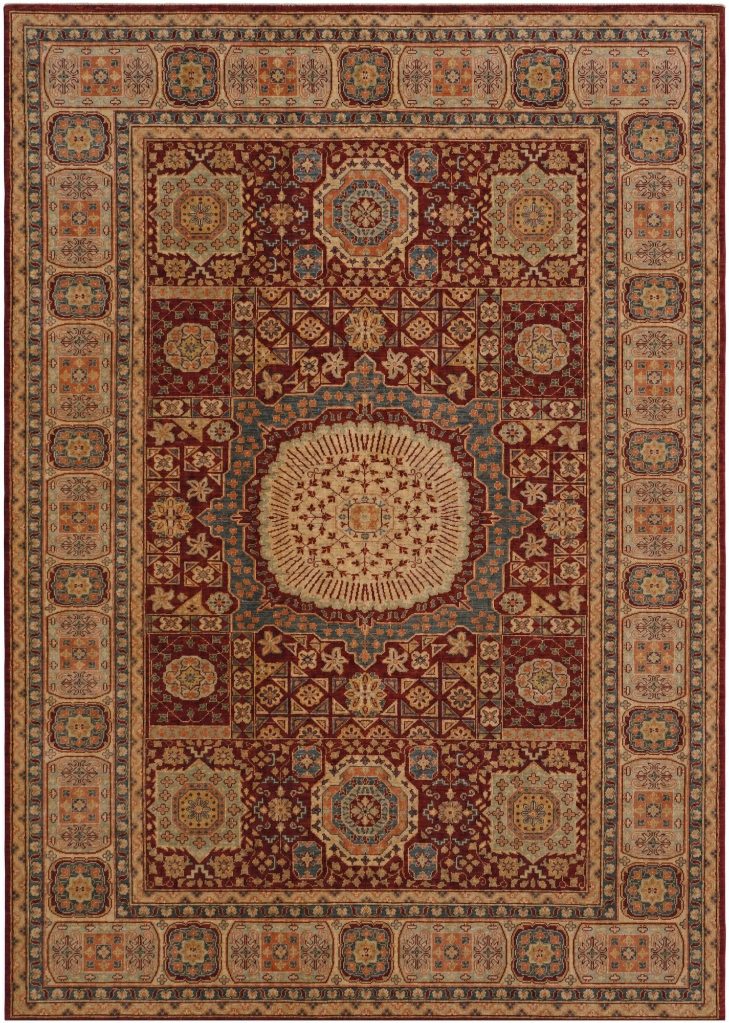 7' 1 x 9' 9 Hand Knotted Mamluk Ziegler Rug