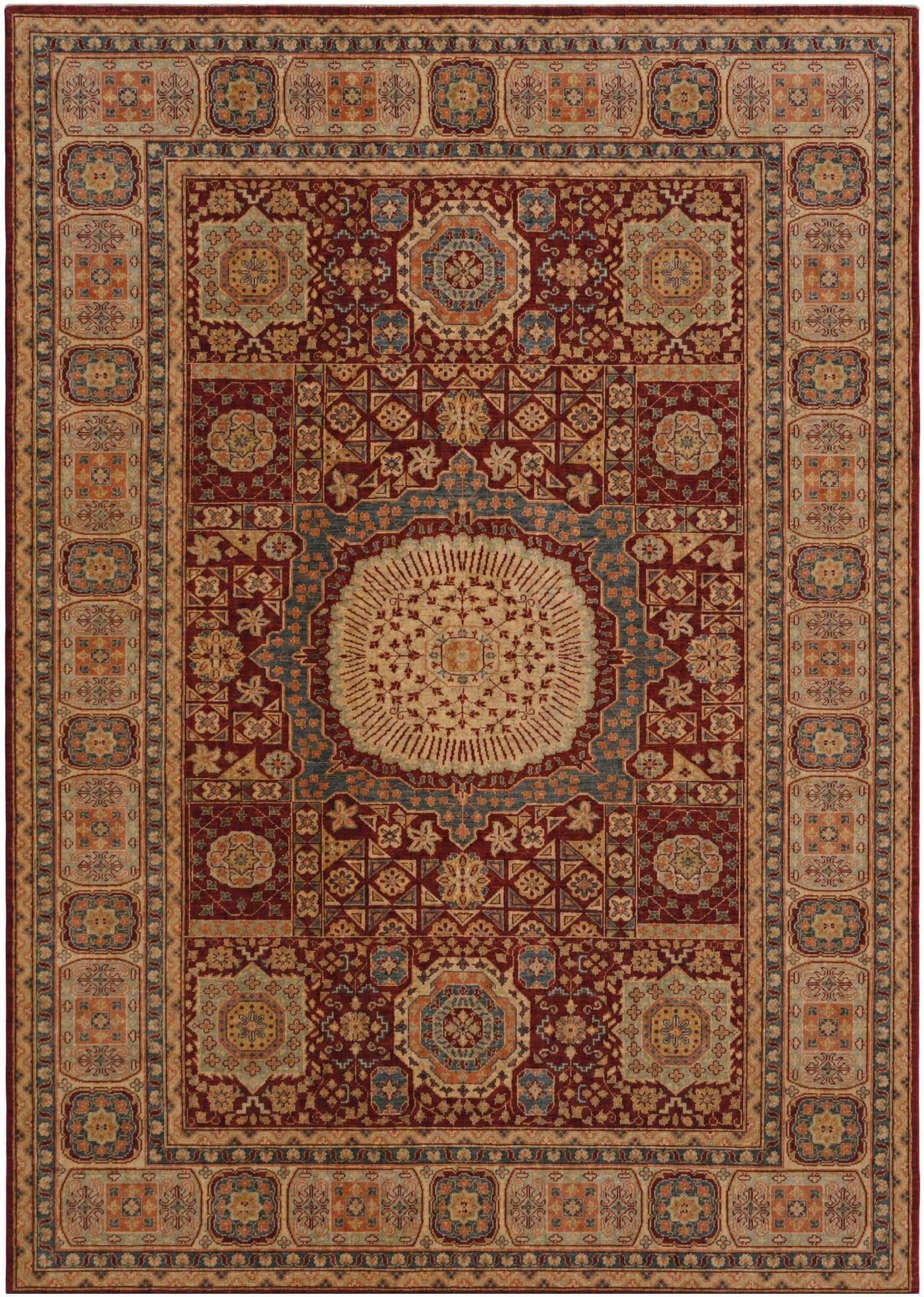 7' 1 x 9' 9 Hand Knotted Mamluk Ziegler Rug