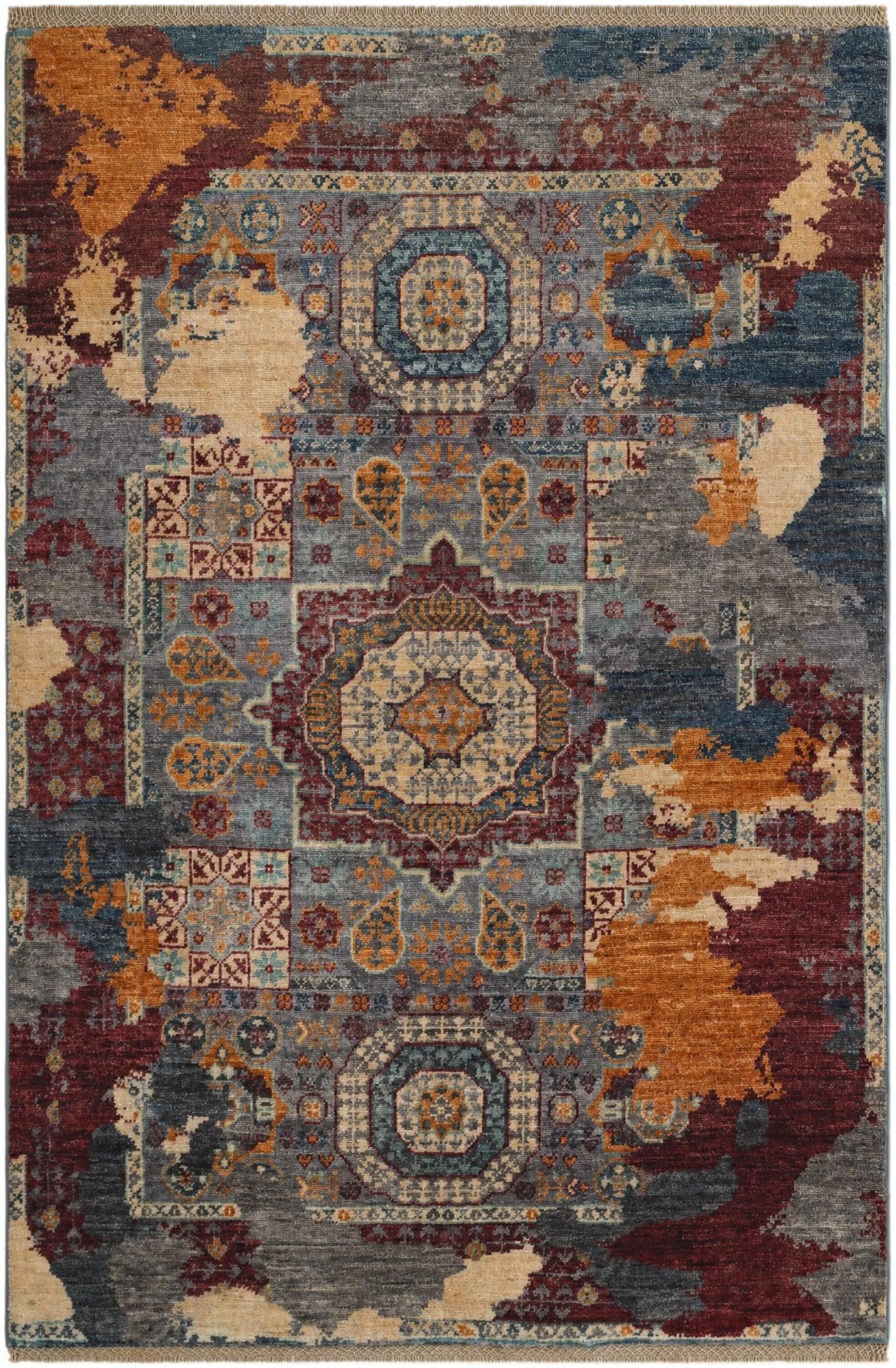 3' 3 x 4' 11 Hand Knotted Mamluk Ziegler Rug