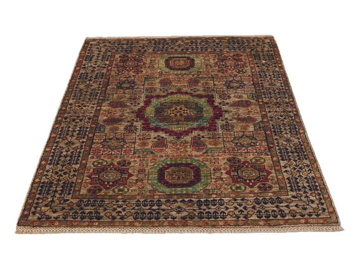3' 5 x 4' 11 Hand Knotted Mamluk Ziegler Rug
