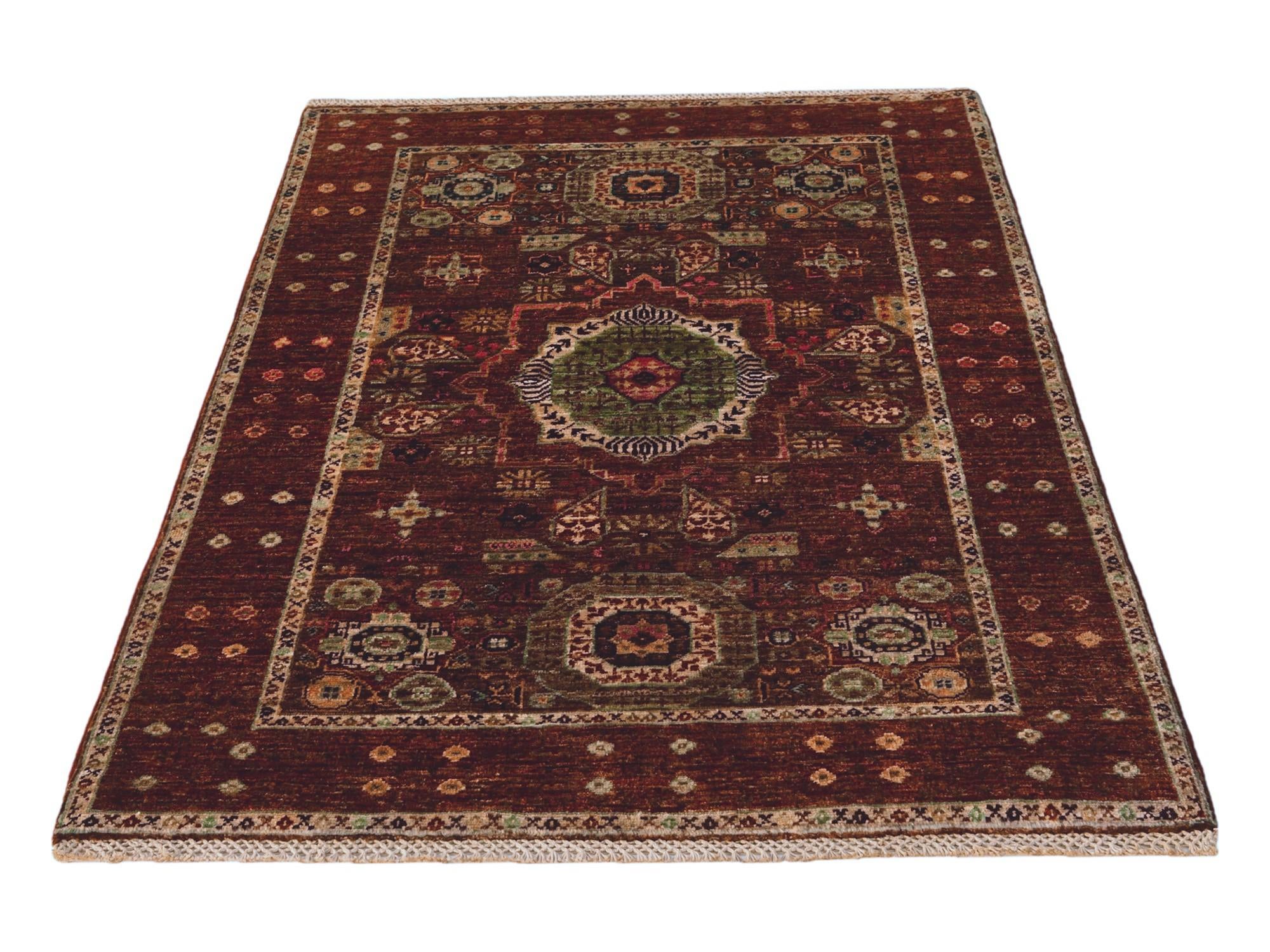 3' 5 x 5' Hand Knotted Mamluk Ziegler Rug