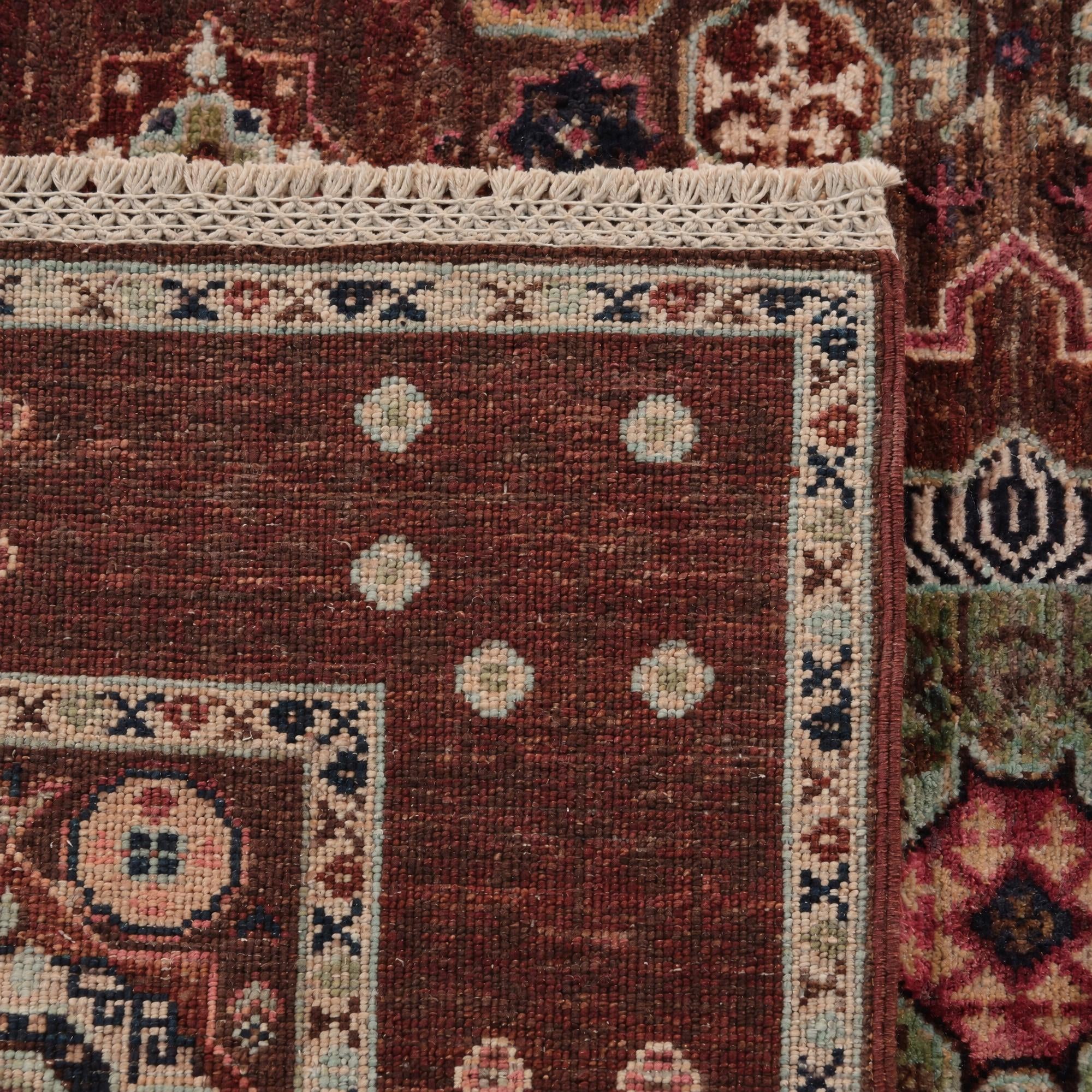 105cm x 150cm Hand Knotted Mamluk Ziegler Rug
