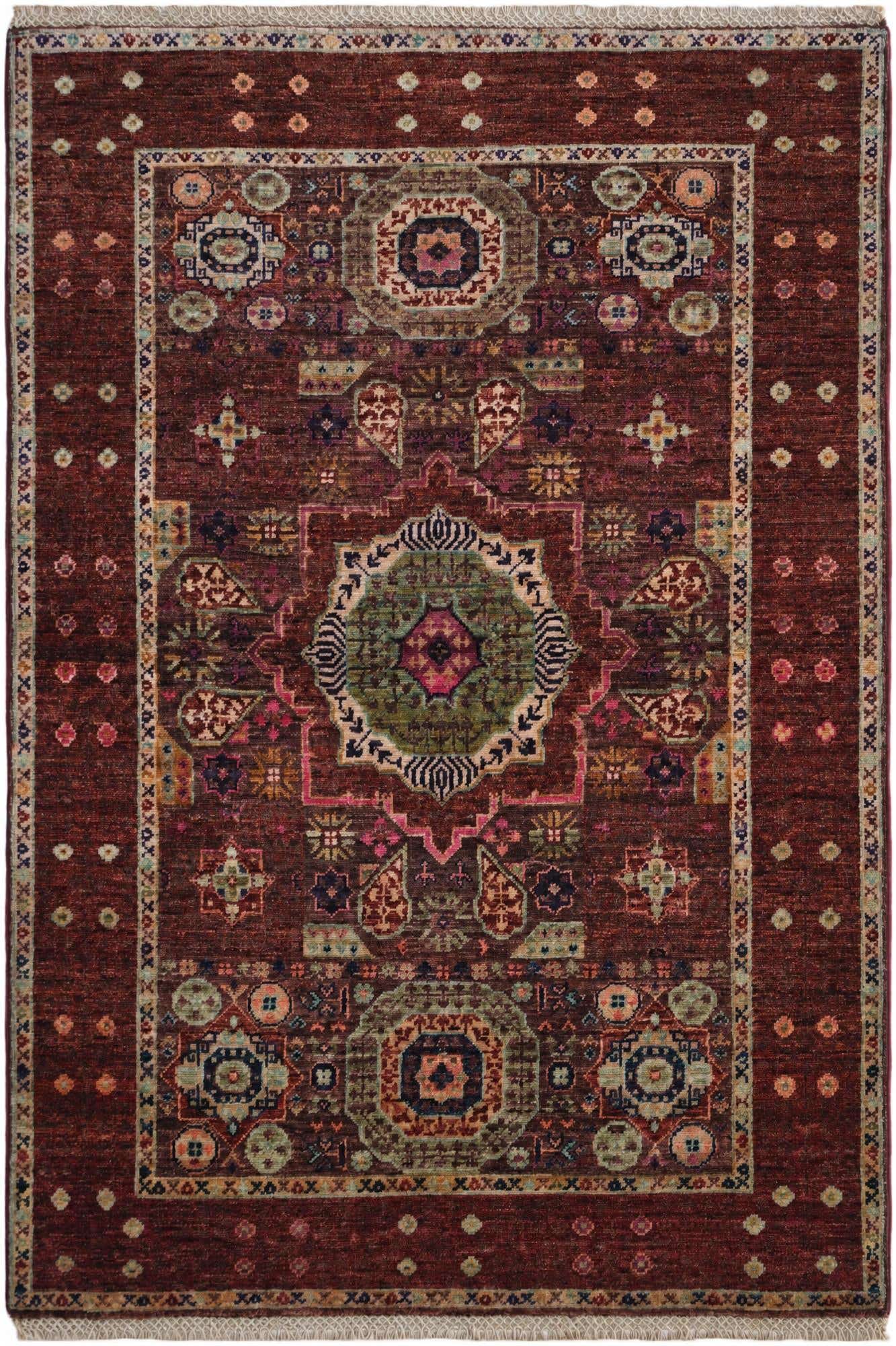 3' 5 x 5' Hand Knotted Mamluk Ziegler Rug