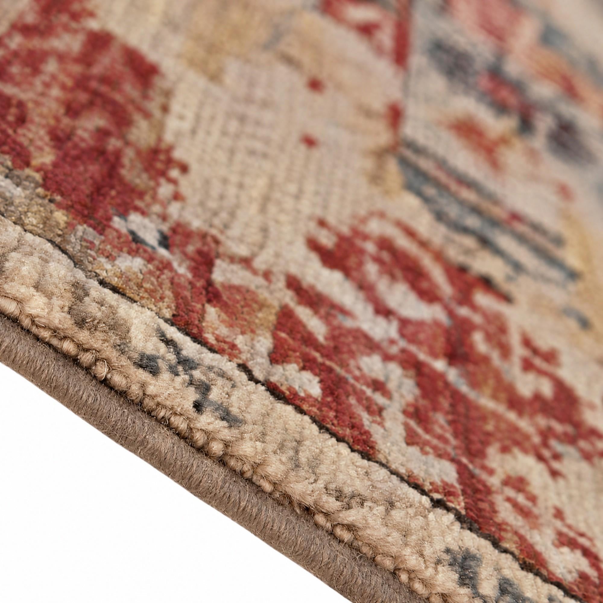 105cm x 160cm Hand Knotted Mamluk Ziegler Rug