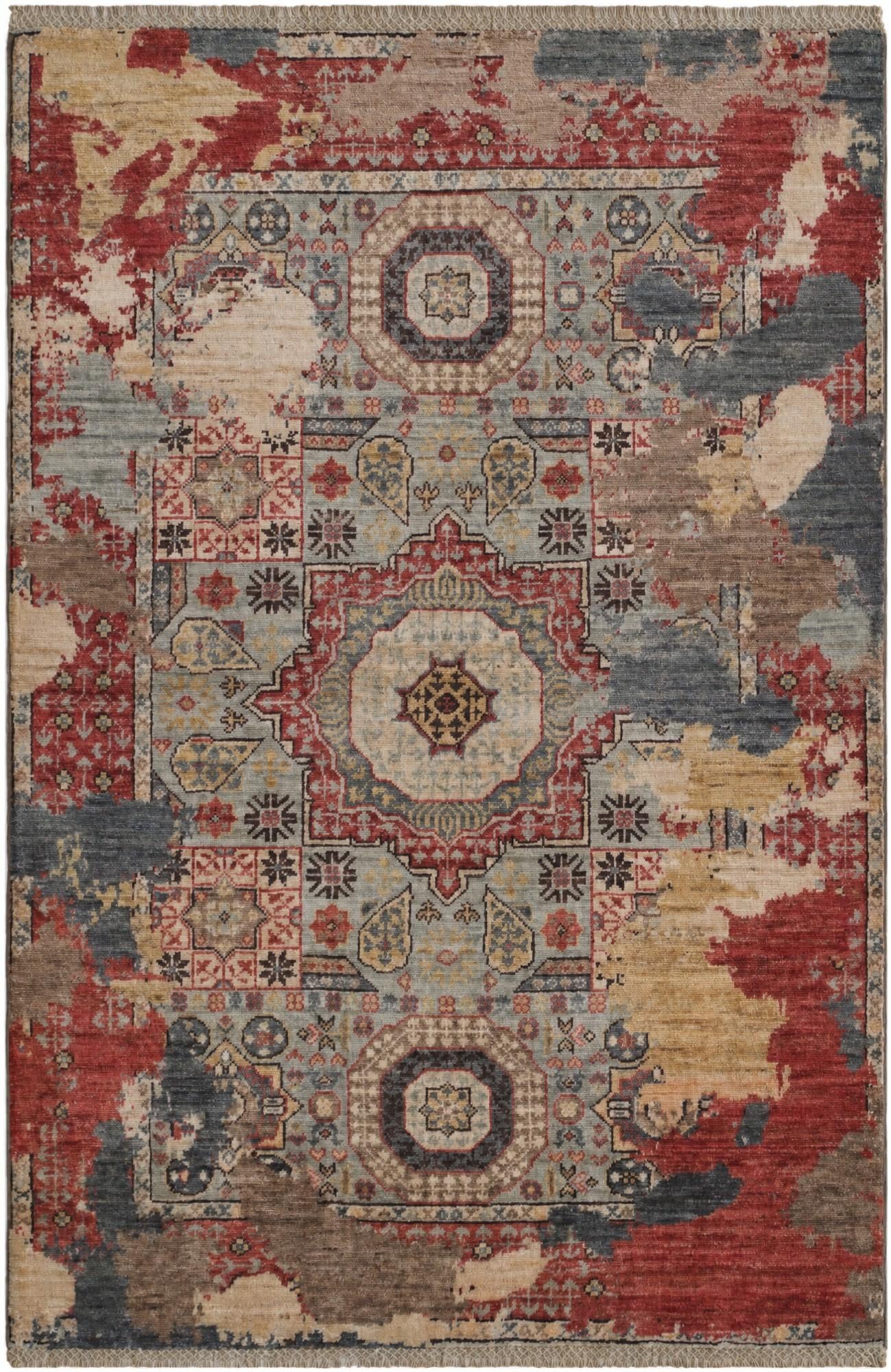 3' 5 x 5' 2 Hand Knotted Mamluk Ziegler Rug