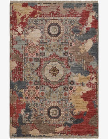 3' 5 x 5' 2 Hand Knotted Mamluk Ziegler Rug