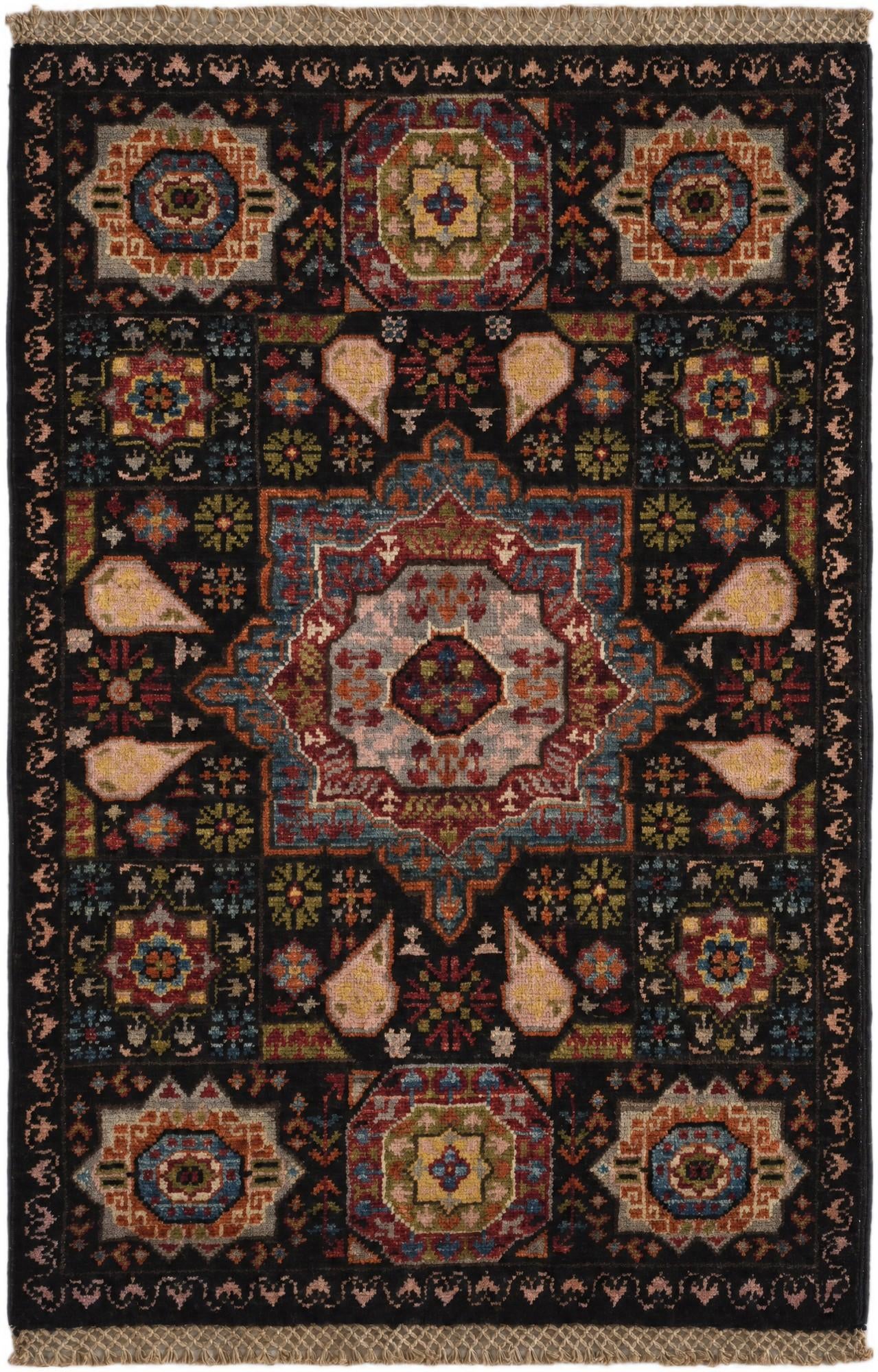 2' x 2' 11 Hand Knotted Mamluk Ziegler Rug
