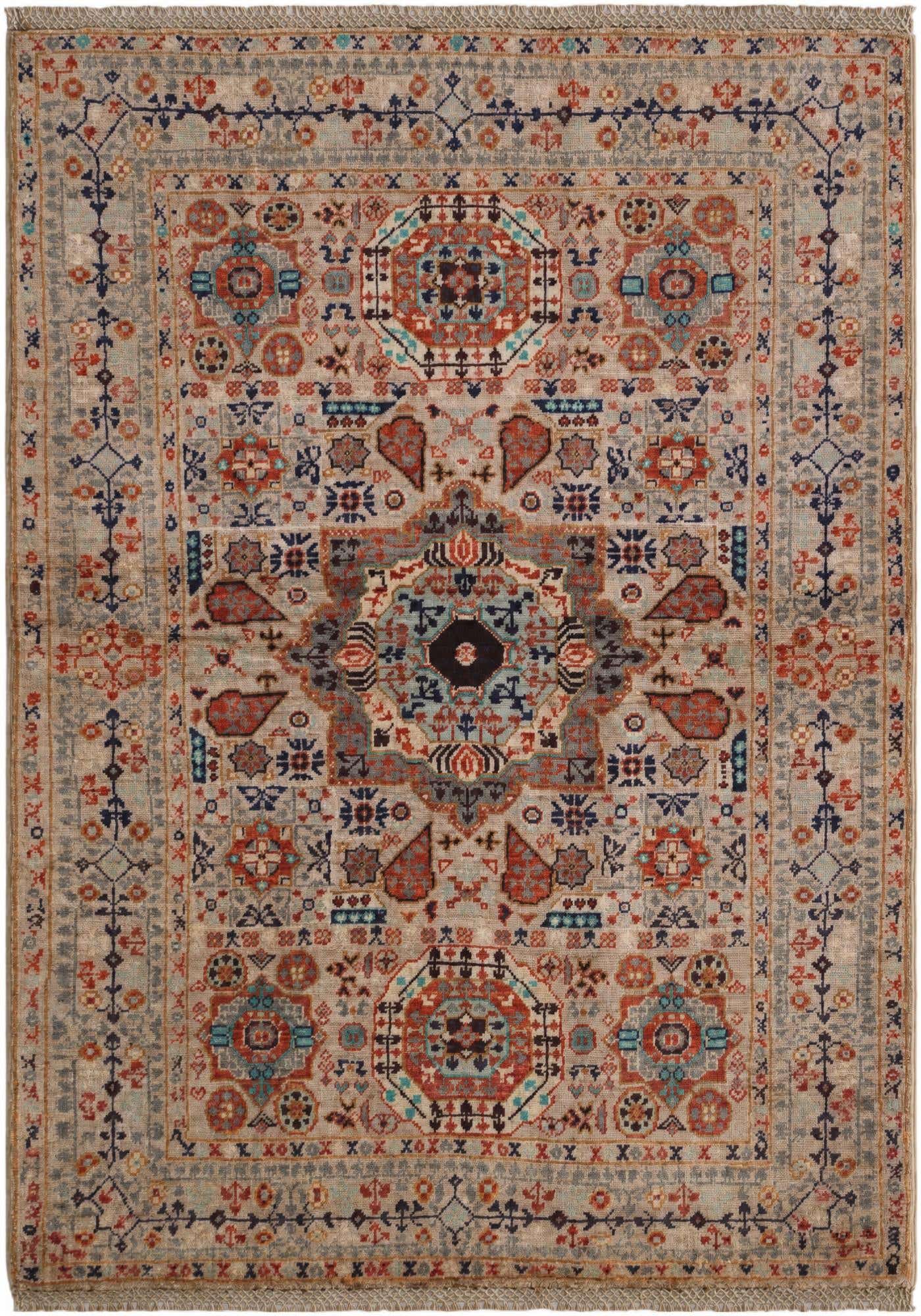 3' 7 x 4' 11 Hand Knotted Mamluk Ziegler Rug