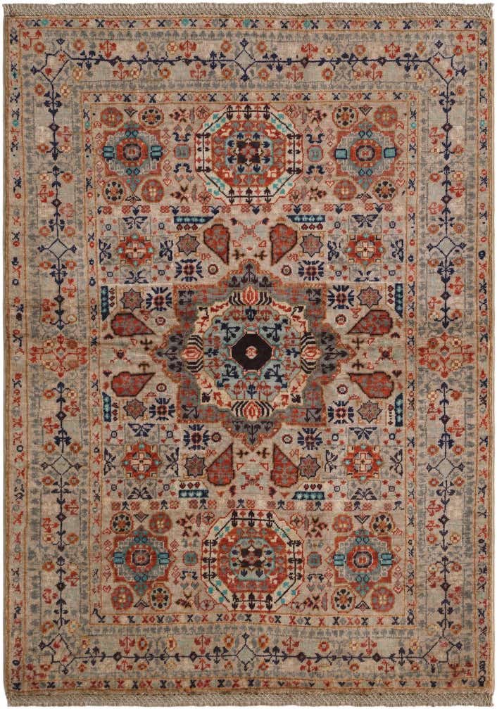 3' 7 x 4' 11 Hand Knotted Mamluk Ziegler Rug