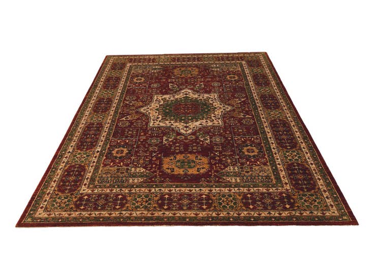 Detail image of 6' 9 x 9' 9 Hand Knotted Mamluk Ziegler Rug