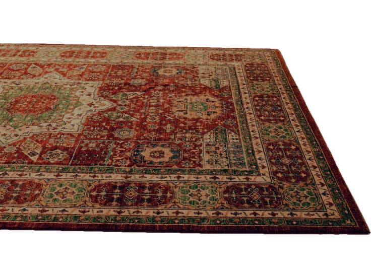 Detail image of 6' 9 x 9' 9 Hand Knotted Mamluk Ziegler Rug