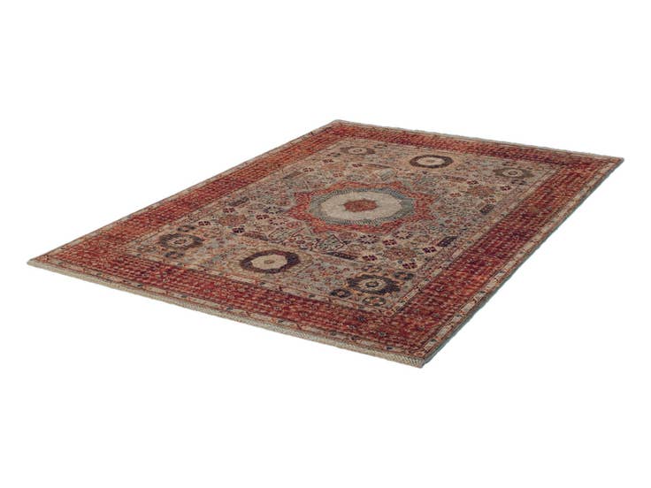 Detail image of 5' x 6' 7 Hand Knotted Mamluk Ziegler Rug