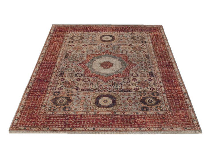Detail image of 5' x 6' 7 Hand Knotted Mamluk Ziegler Rug