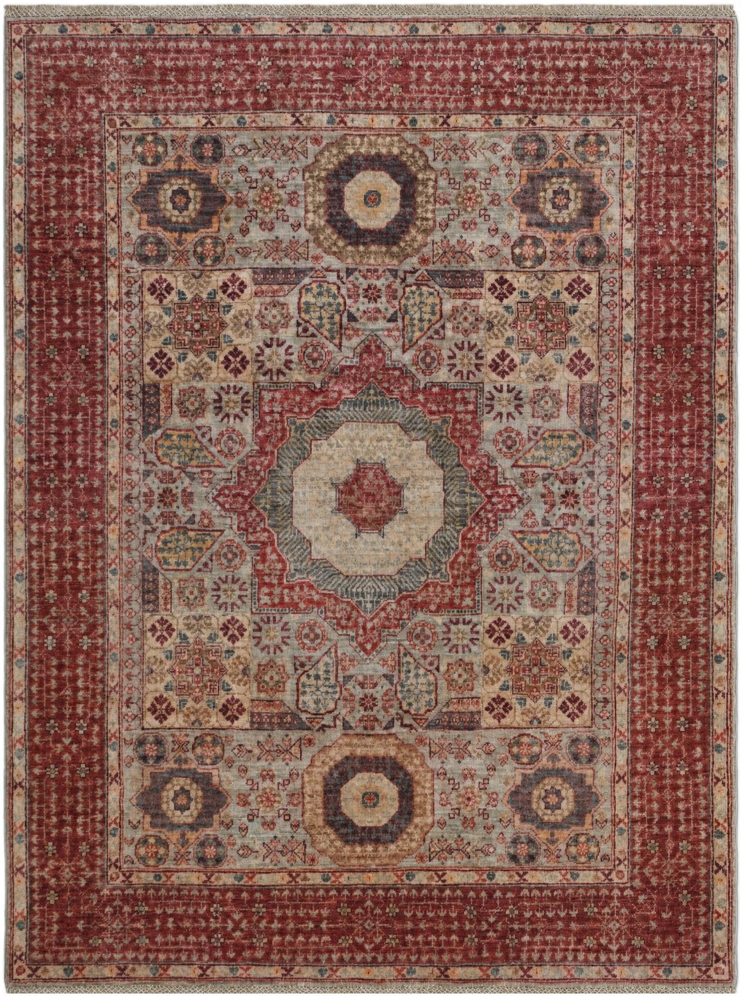 5' x 6' 7 Hand Knotted Mamluk Ziegler Rug