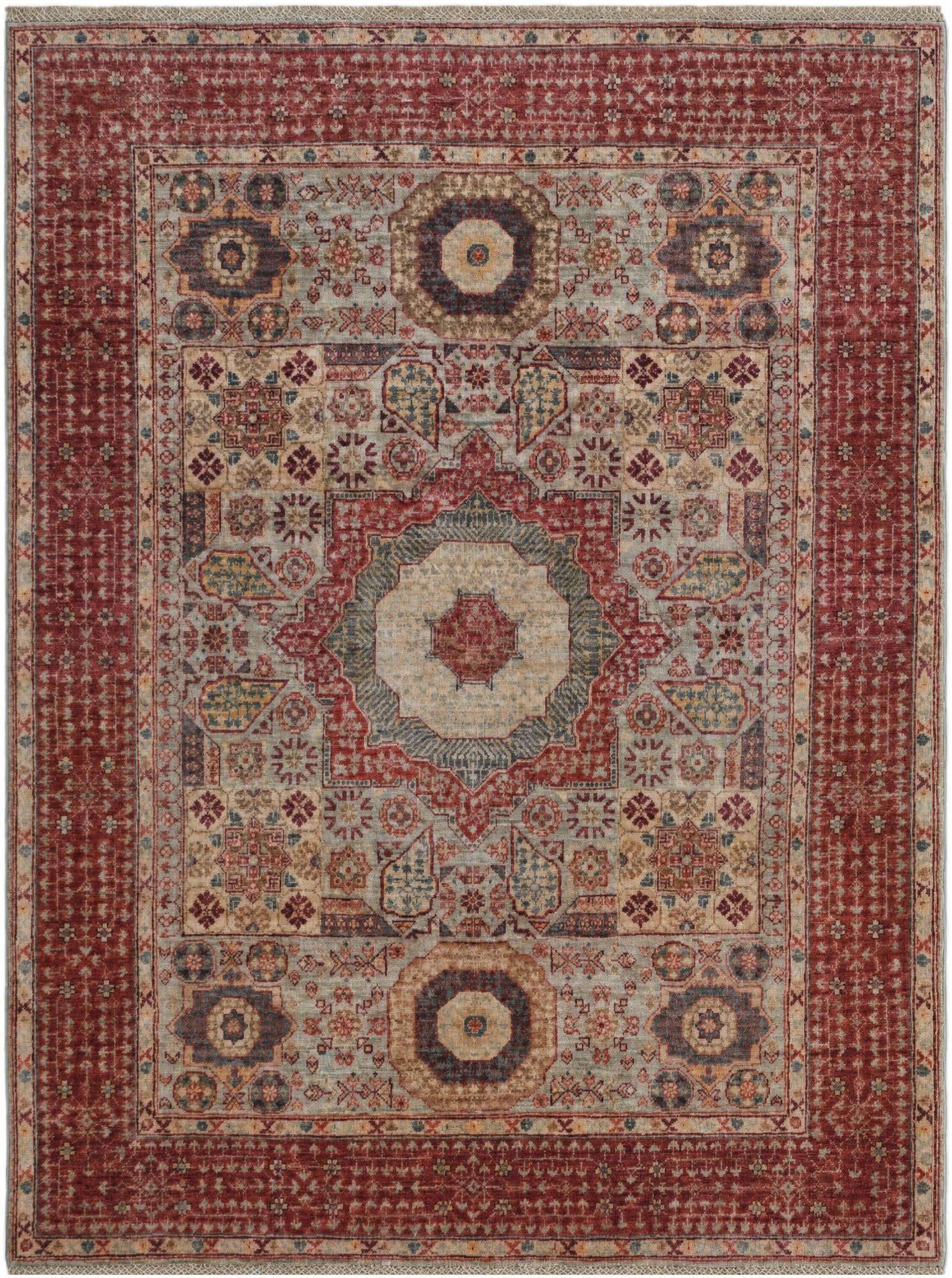 5' x 6' 7 Hand Knotted Mamluk Ziegler Rug