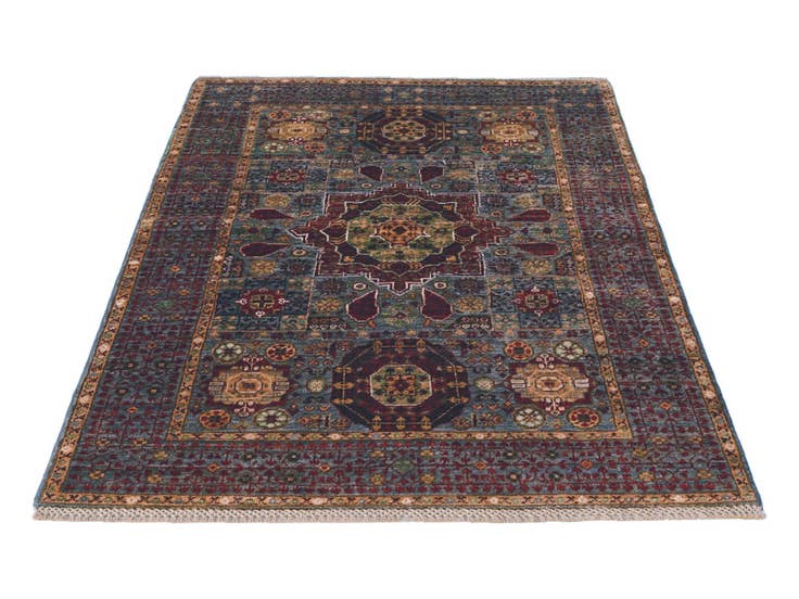 Detail image of 3' 5 x 5' Hand Knotted Mamluk Ziegler Rug