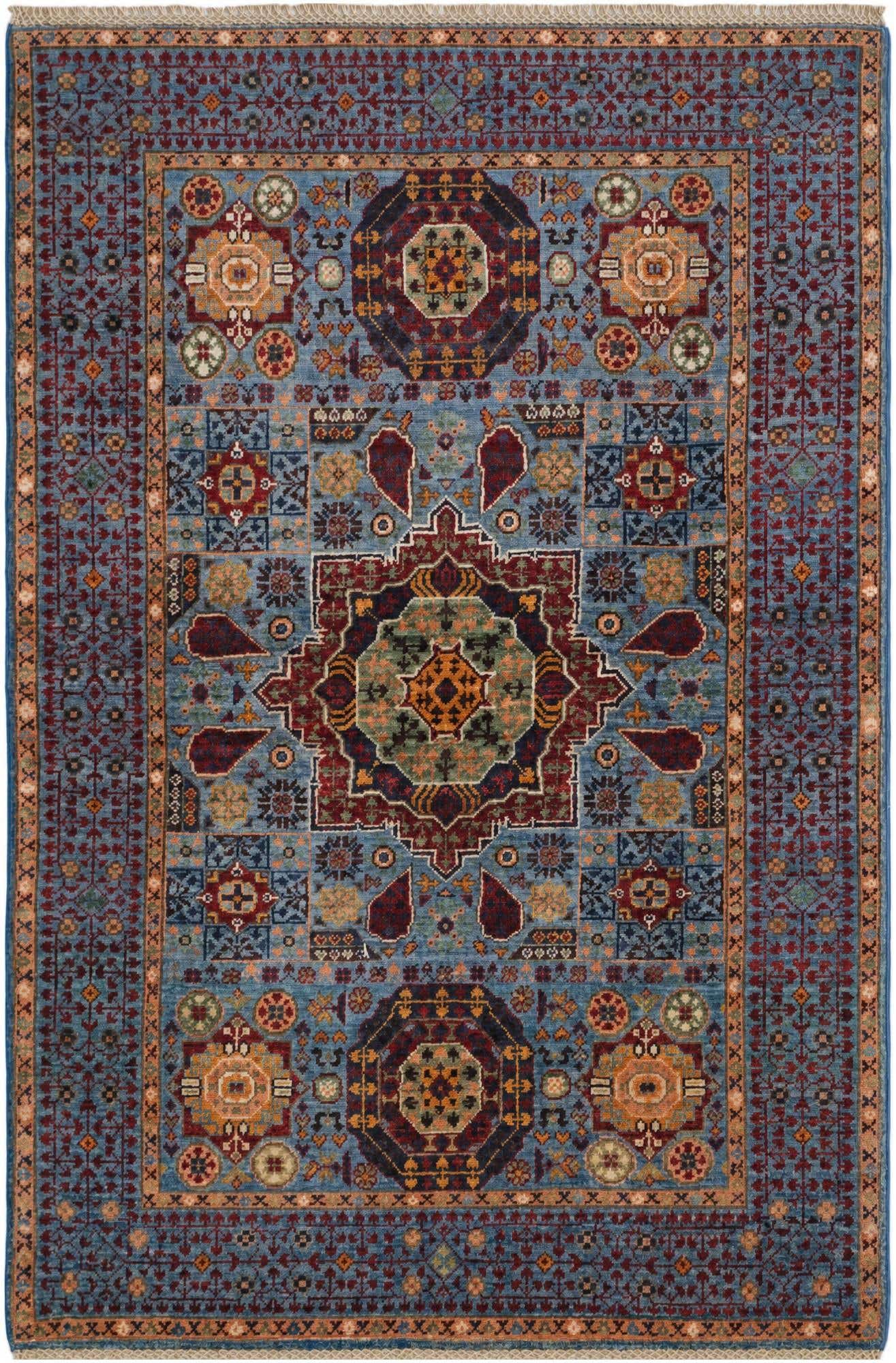 3' 5 x 5' Hand Knotted Mamluk Ziegler Rug