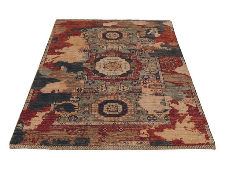 Detail image of 3' 3 x 4' 10 Hand Knotted Mamluk Ziegler Rug