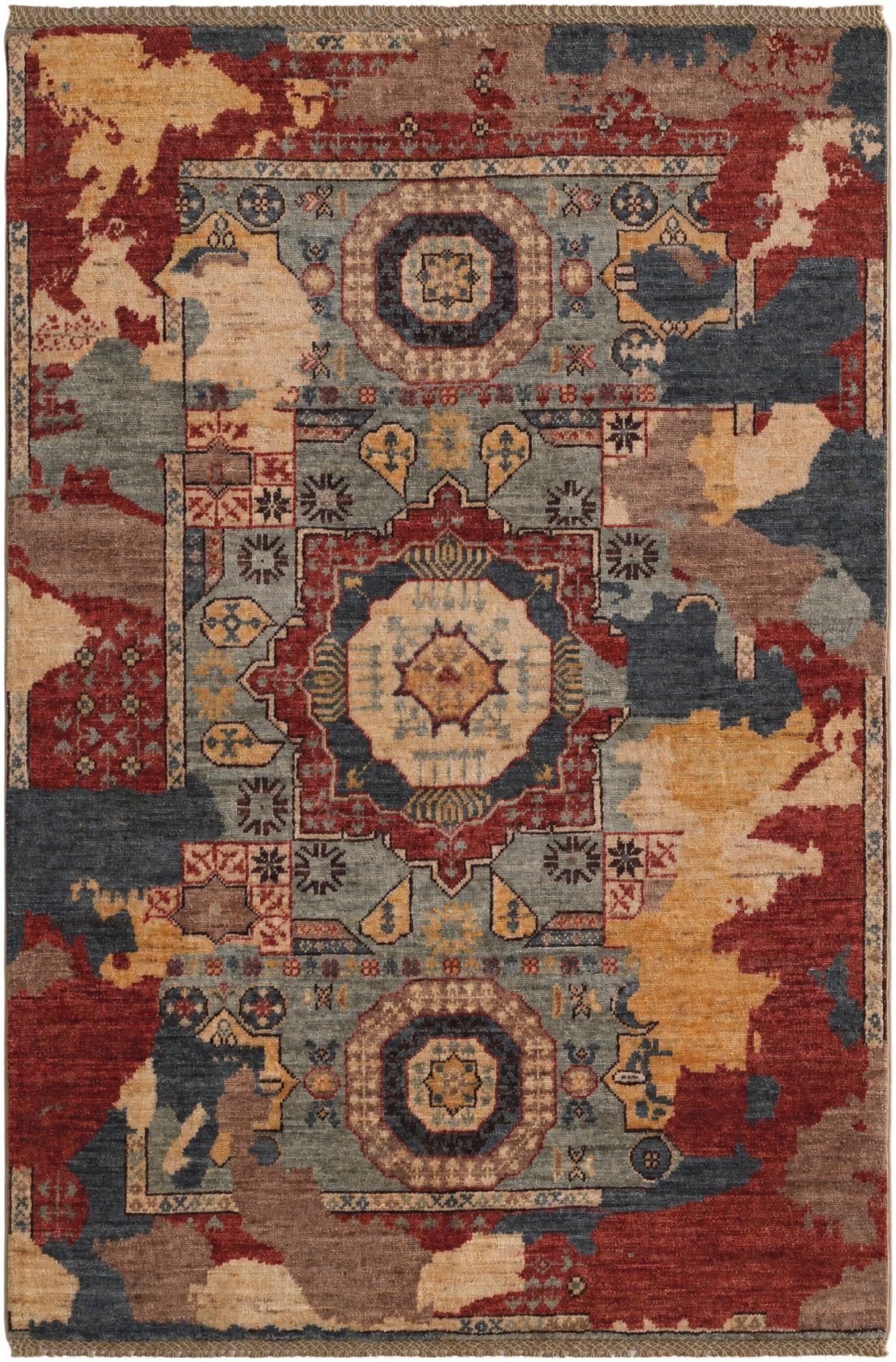 3' 3 x 4' 10 Hand Knotted Mamluk Ziegler Rug
