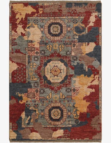 3' 3 x 4' 10 Hand Knotted Mamluk Ziegler Rug