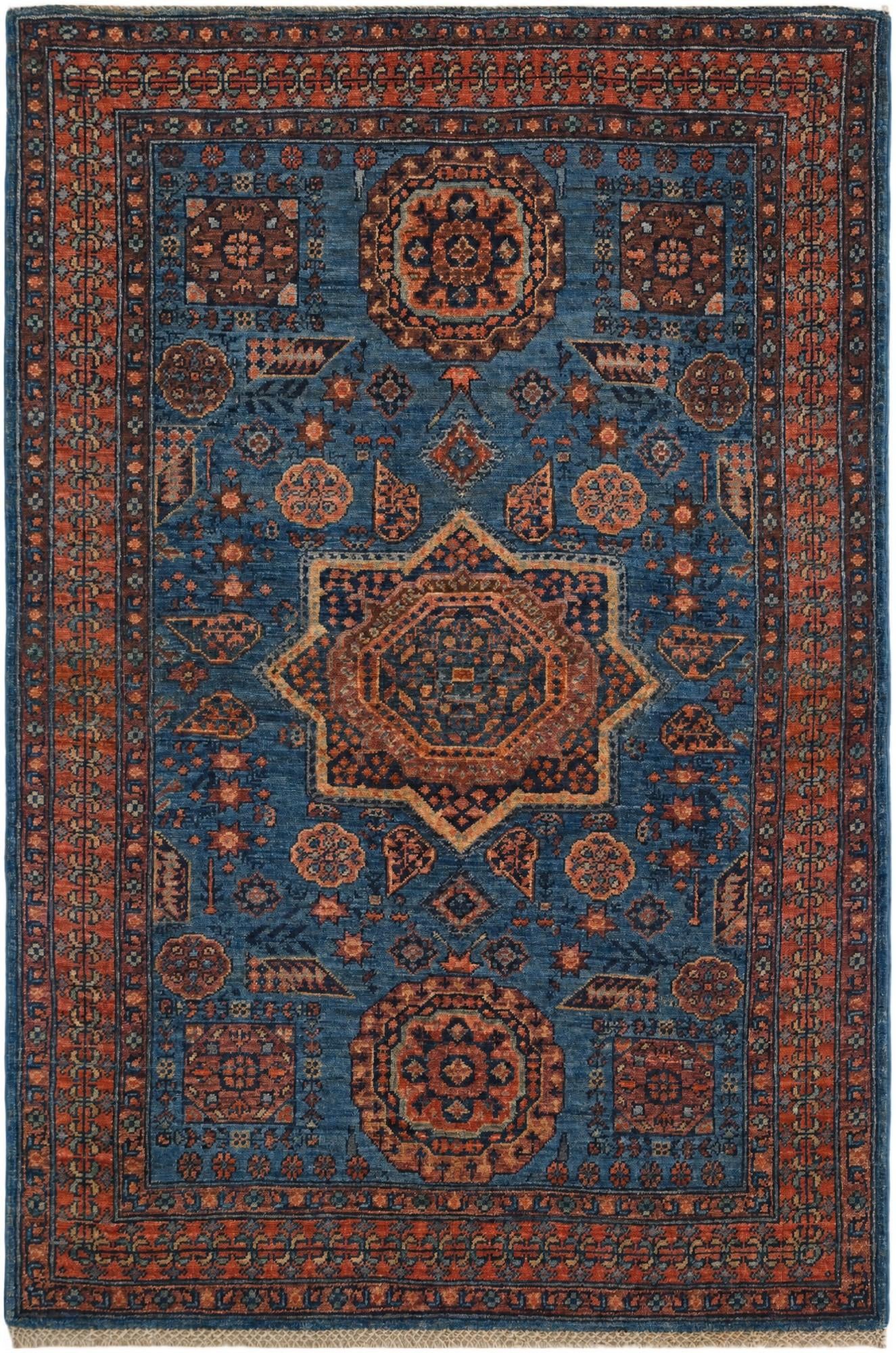 3' 6 x 5' 2 Hand Knotted Mamluk Ziegler Rug