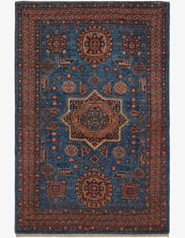 3' 6 x 5' 2 Hand Knotted Mamluk Ziegler Rug