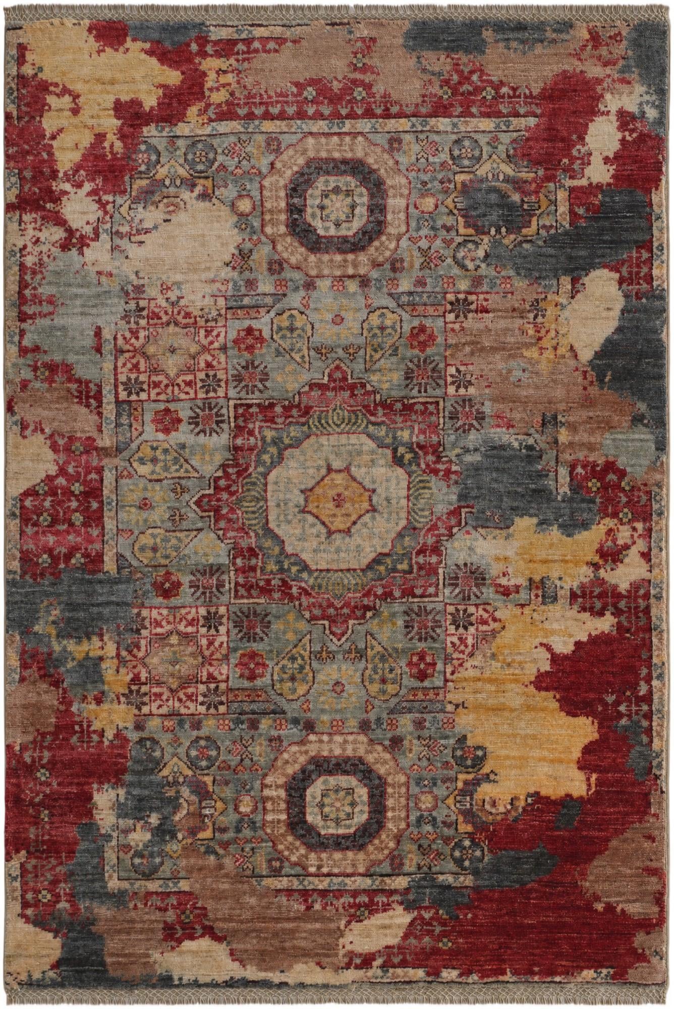 3' 4 x 5' Hand Knotted Mamluk Ziegler Rug