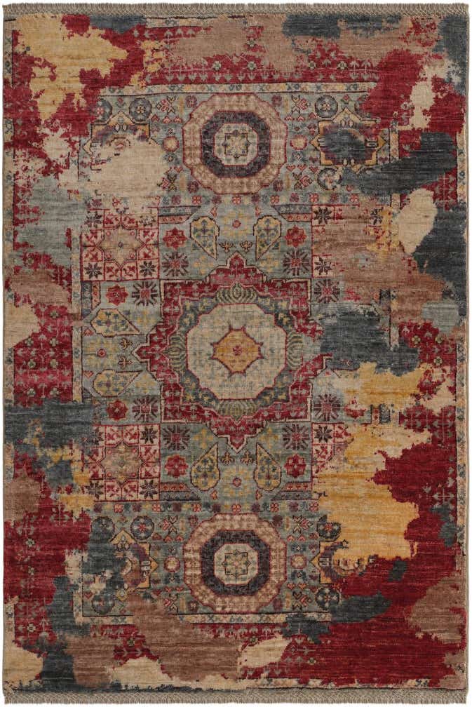3' 4 x 5' Hand Knotted Mamluk Ziegler Rug