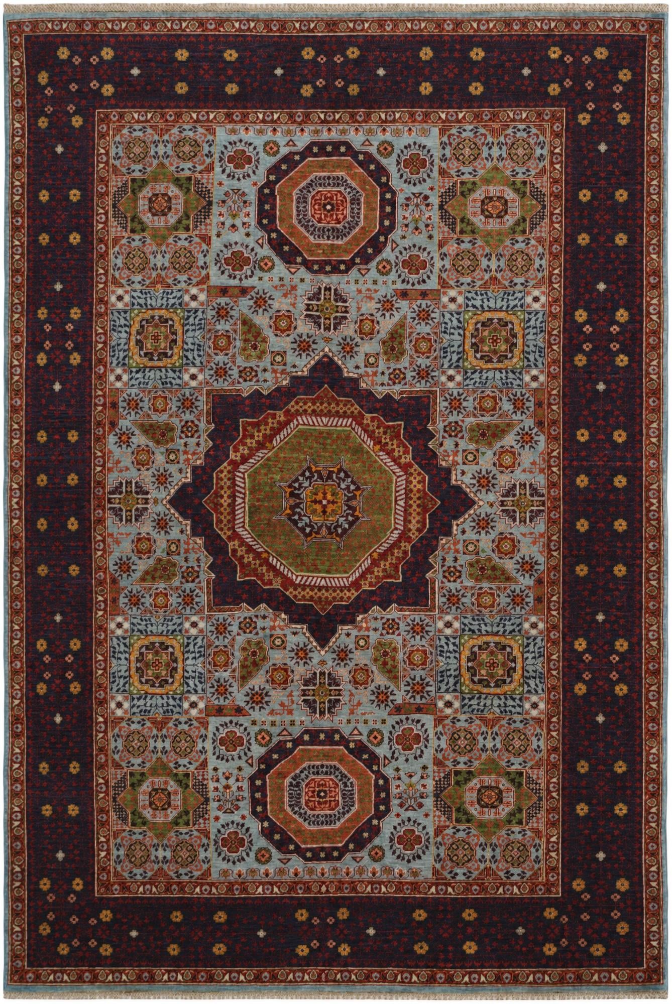 6' x 8' 10 Hand Knotted Mamluk Ziegler Rug