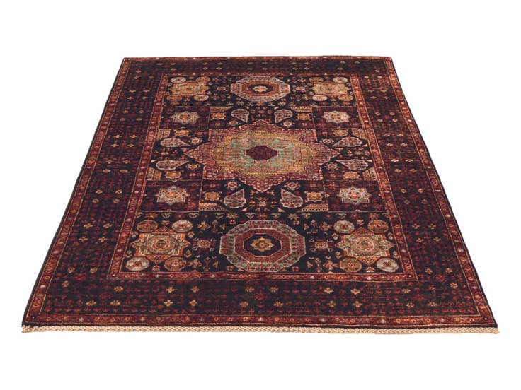 Detail image of 4' 2 x 6' 2 Hand Knotted Mamluk Ziegler Rug