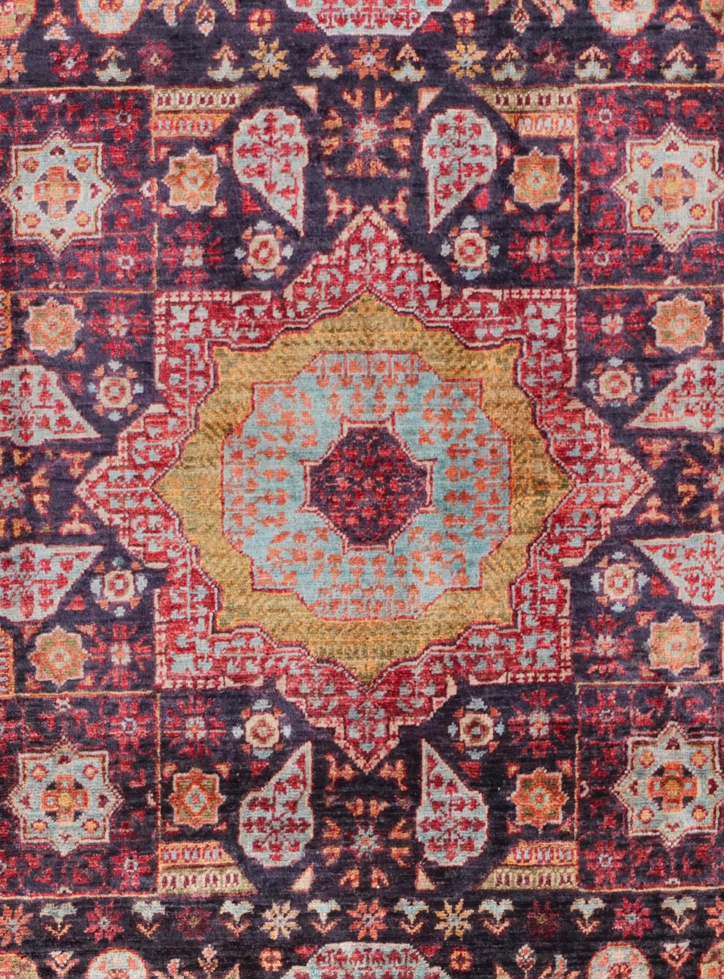 4' 2 x 6' 2 Hand Knotted Mamluk Ziegler Rug