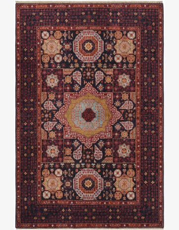 4' 2 x 6' 2 Hand Knotted Mamluk Ziegler Rug