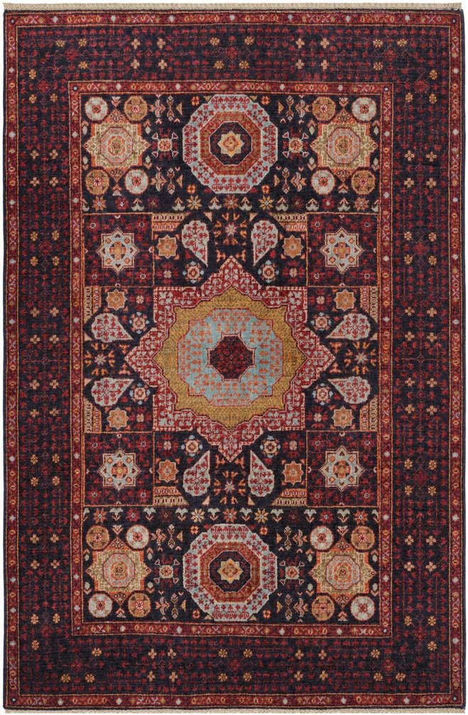 4' 2 x 6' 2 Hand Knotted Mamluk Ziegler Rug