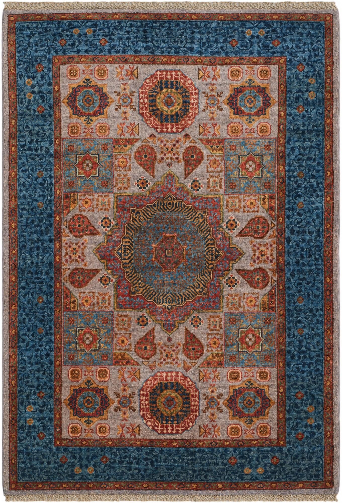 3' 7 x 5' Hand Knotted Mamluk Ziegler Rug
