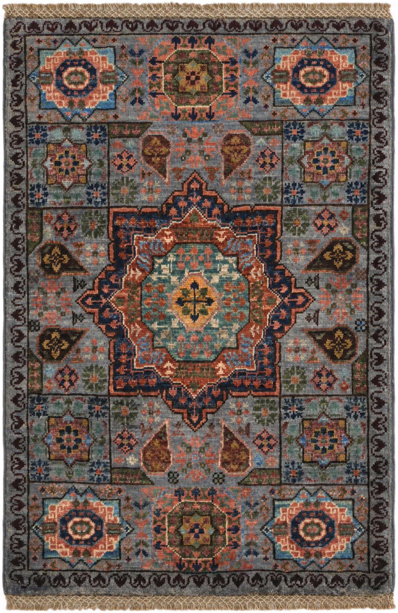 2' 1 x 3' 1 Hand Knotted Mamluk Ziegler Rug