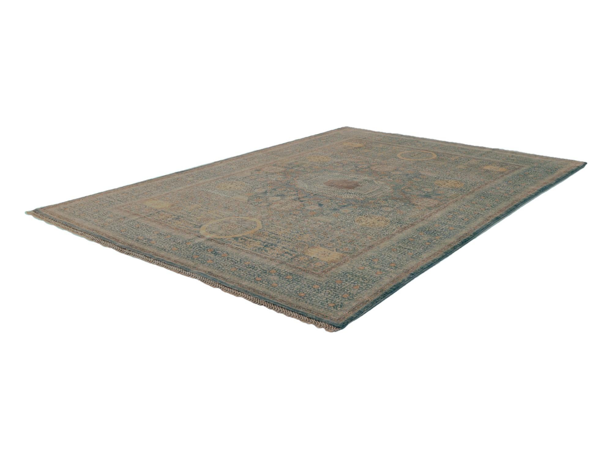 5' 8 x 7' 11 Hand Knotted Mamluk Ziegler Rug
