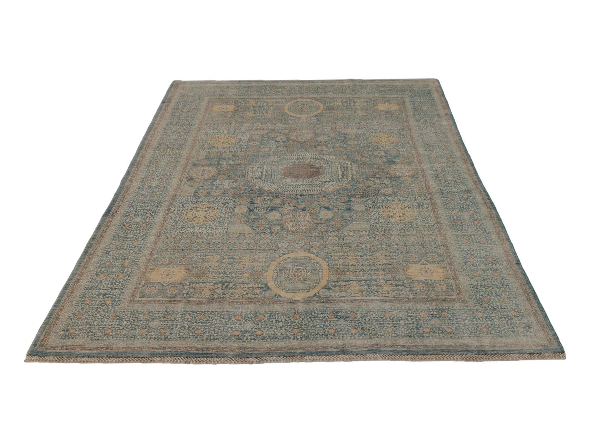 5' 8 x 7' 11 Hand Knotted Mamluk Ziegler Rug
