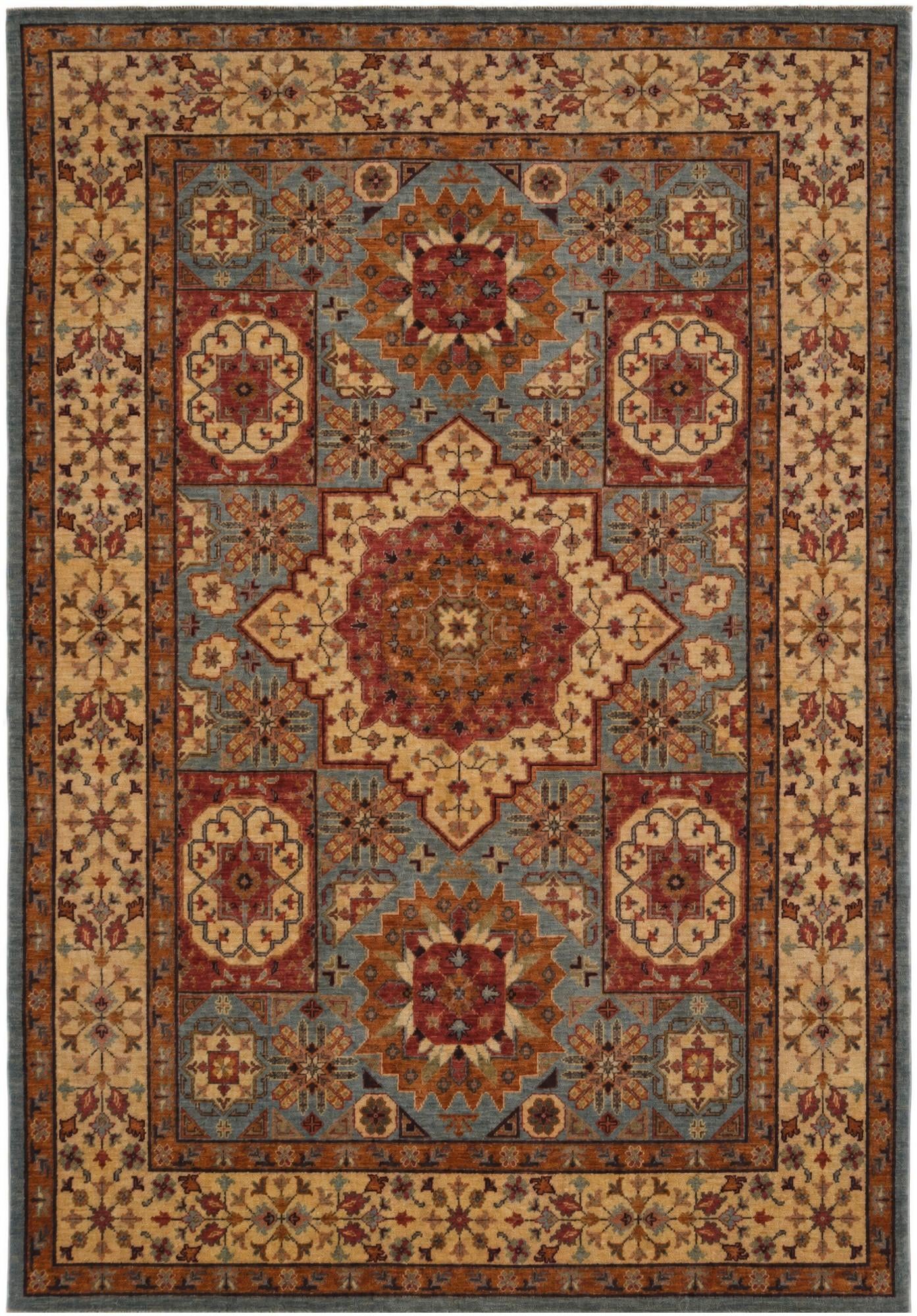 5' 5 x 7' 10 Hand Knotted Mamluk Ziegler Rug