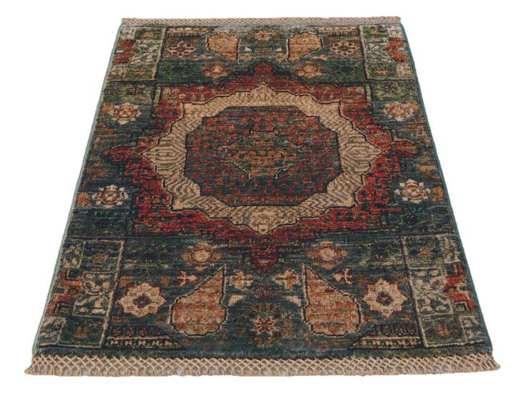 Detail image of 2' 1 x 3' Hand Knotted Mamluk Ziegler Rug
