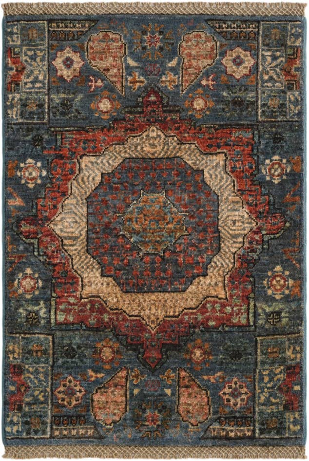 Detail image of 65cm x 90cm anudado a mano Mamluk Ziegler Alfombra