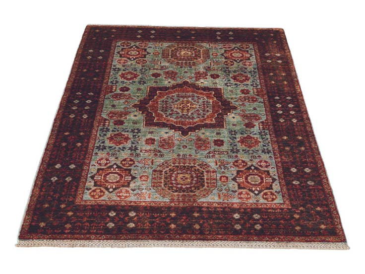 Detail image of 3' 5 x 5' Hand Knotted Mamluk Ziegler Rug