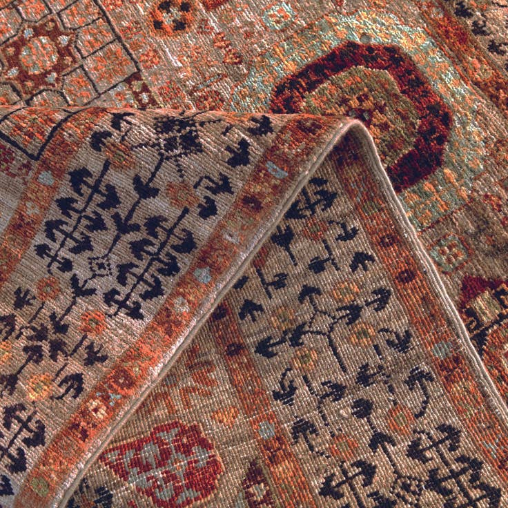 Detail image of 3' 5 x 5' Hand Knotted Mamluk Ziegler Rug