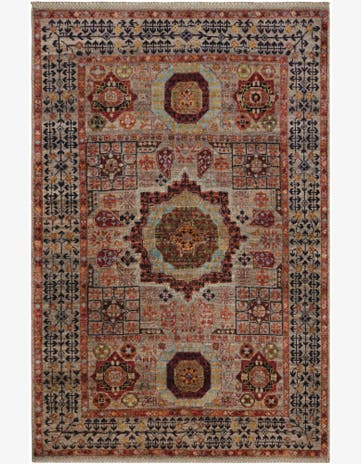 3' 5 x 5' Hand Knotted Mamluk Ziegler Rug