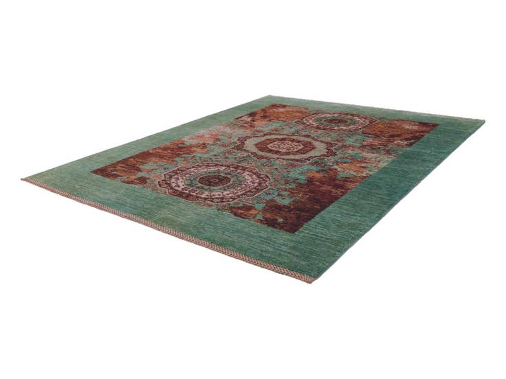 Detail image of 5' 4 x 6' 8 Hand Knotted Mamluk Ziegler Rug
