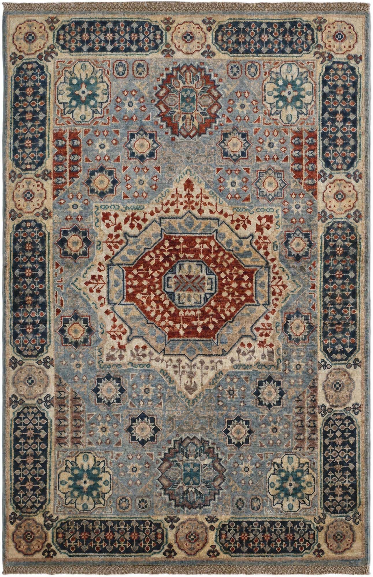 3' 5 x 5' 2 Hand Knotted Mamluk Ziegler Rug