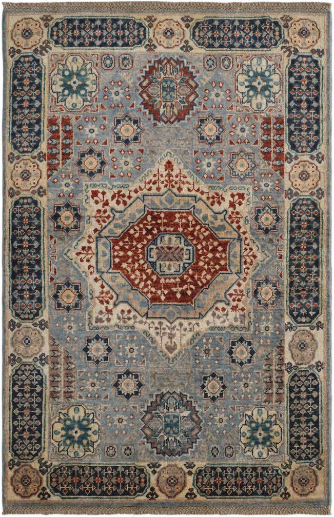 3' 5 x 5' 2 Hand Knotted Mamluk Ziegler Rug