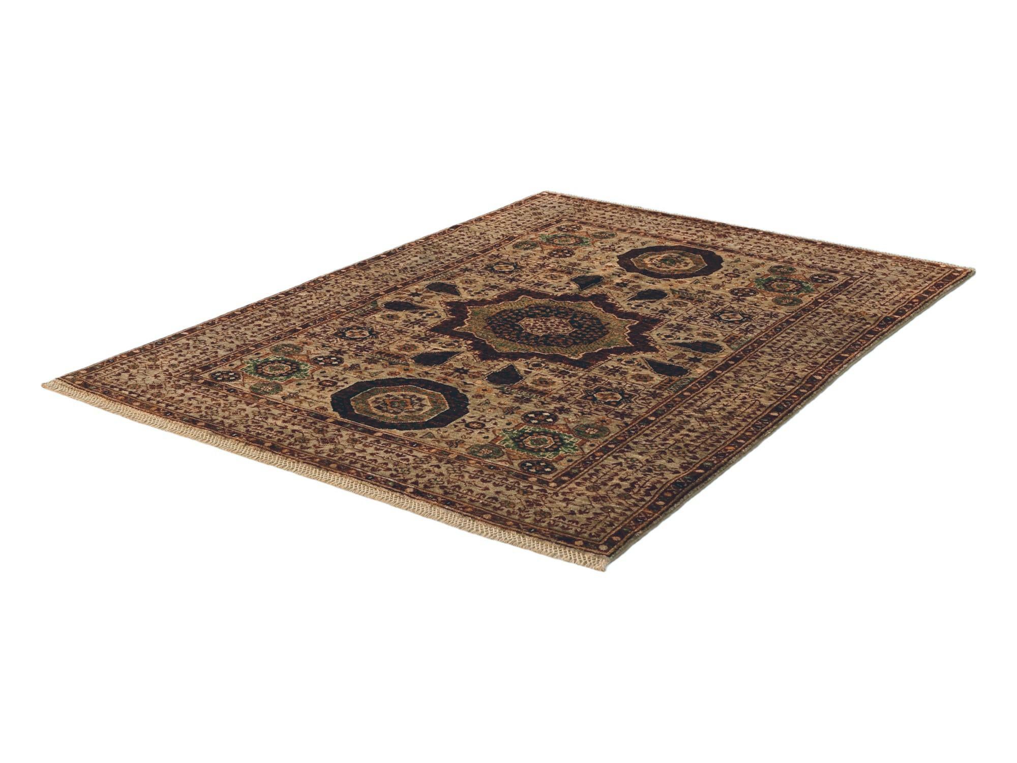 4' 1 x 5' 8 Hand Knotted Mamluk Ziegler Rug