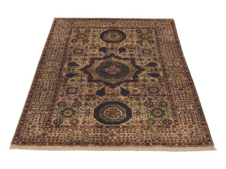 4' 1 x 5' 8 Hand Knotted Mamluk Ziegler Rug