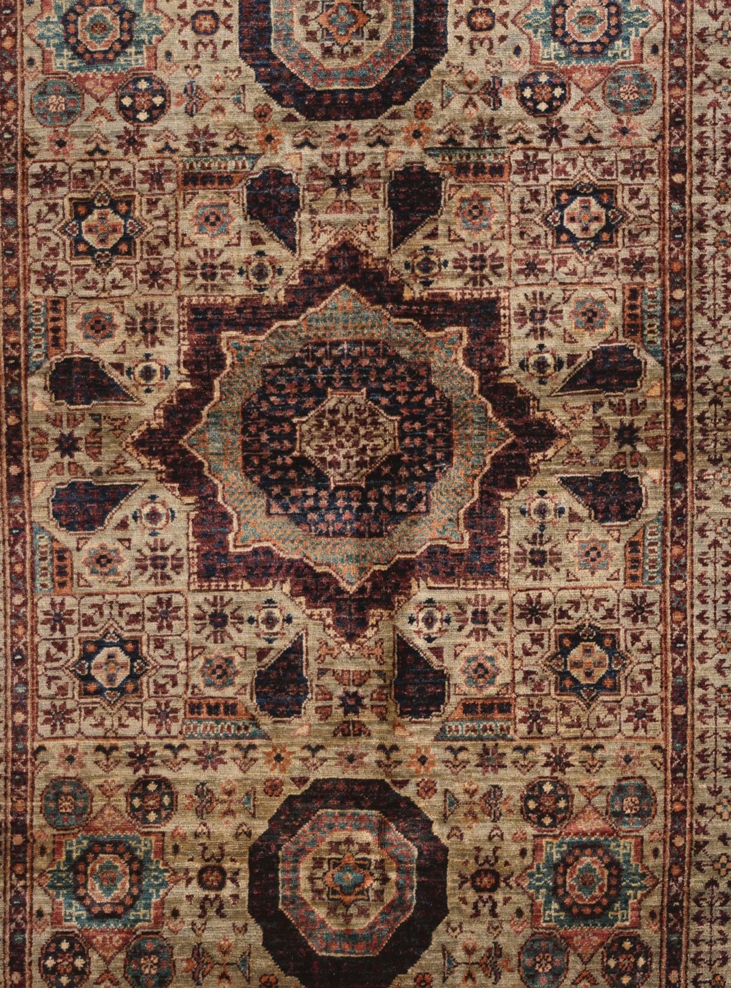 4' 1 x 5' 8 Hand Knotted Mamluk Ziegler Rug