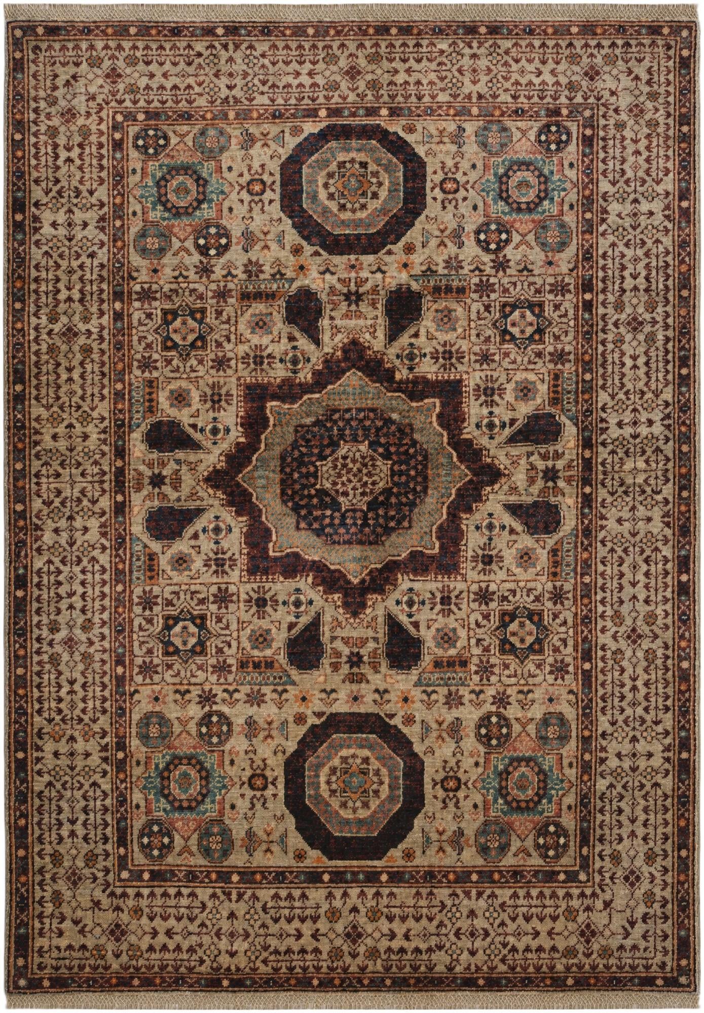 4' 1 x 5' 8 Hand Knotted Mamluk Ziegler Rug